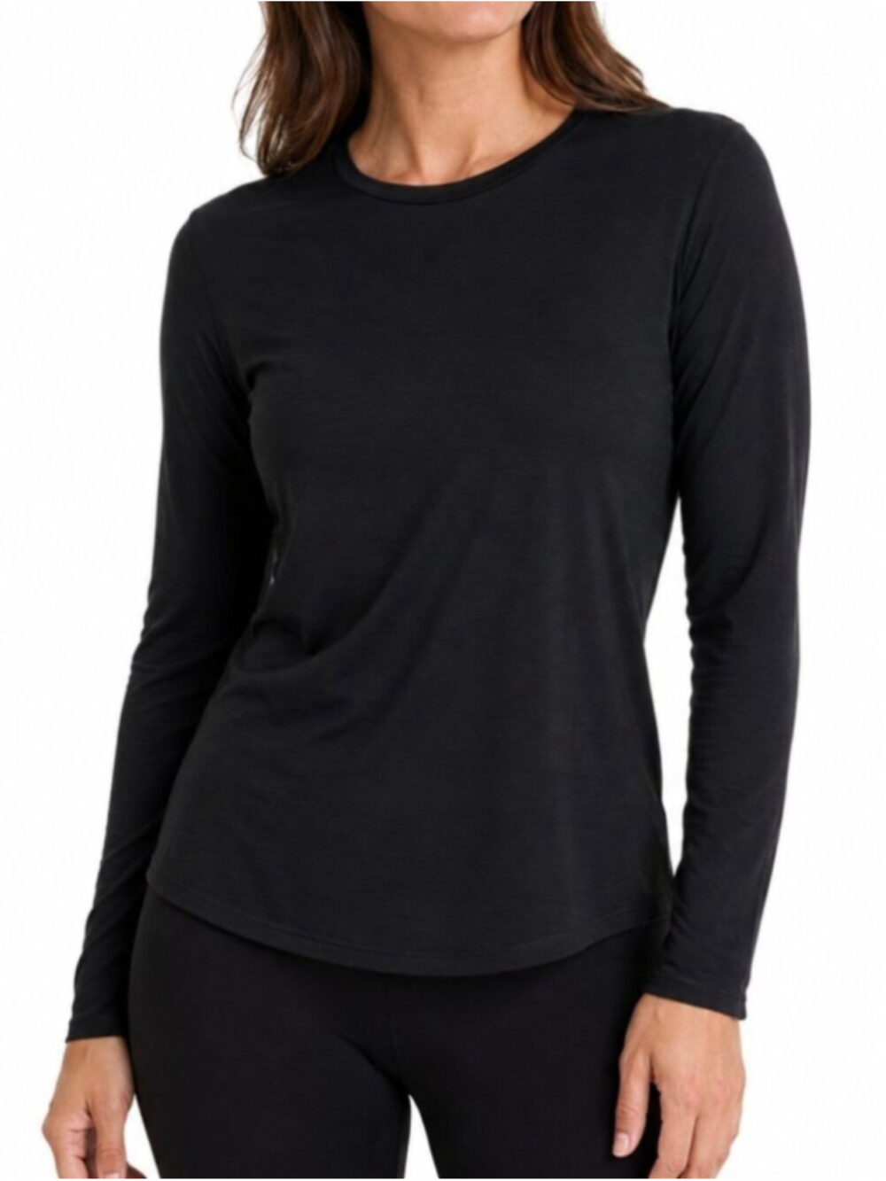 SEGMENTS 100% Merino Wool Base Layer Top Shirt Black Large Long Sleeve Gorpcore